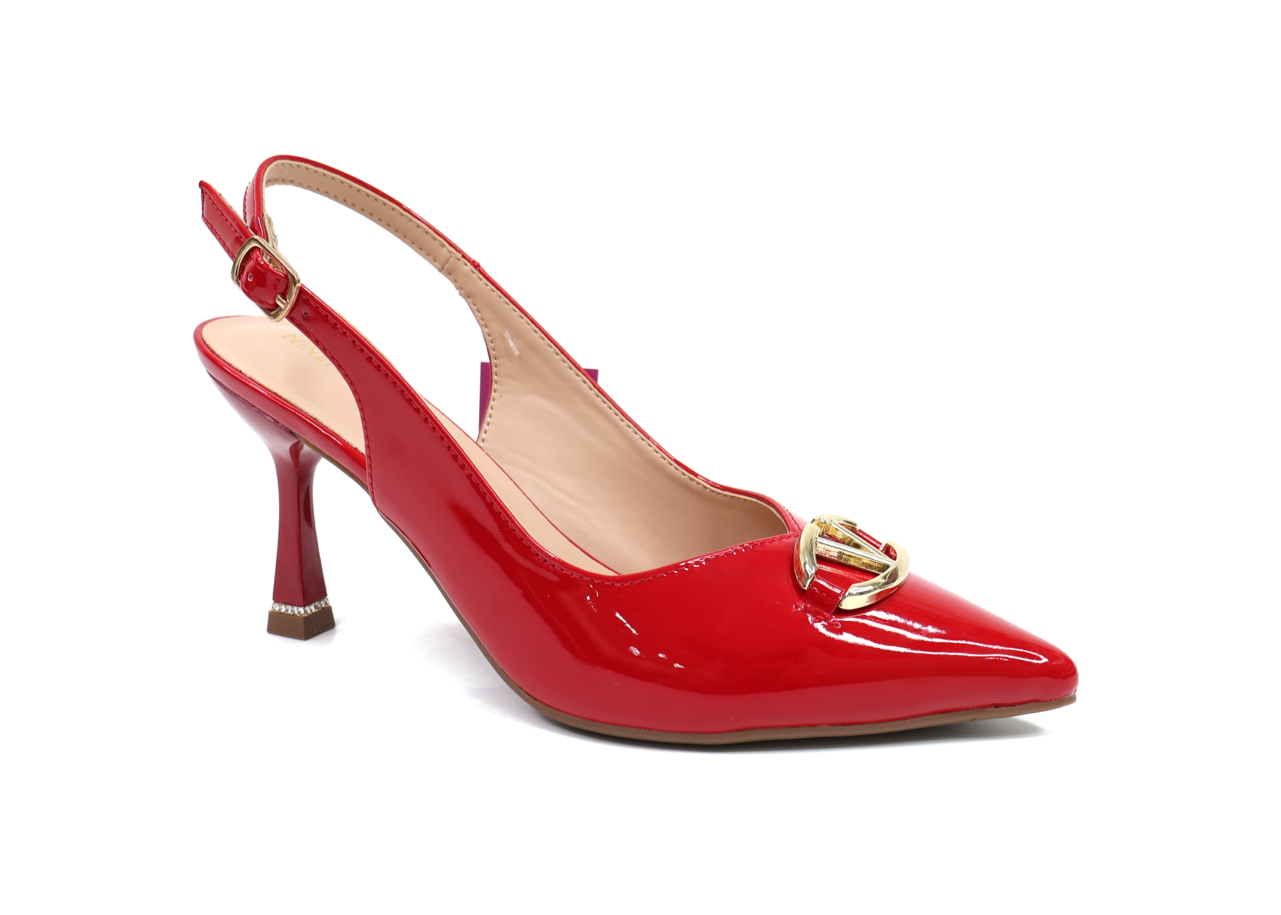 LUXURIOUS DIAMONDS HEEL SLINGBACK PUMPS